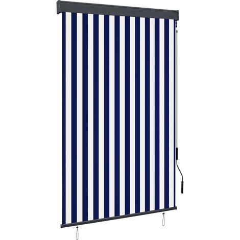 Tenda a Rullo per Esterni 120x250 cm Blu e Bianca vidaXL (1/5)