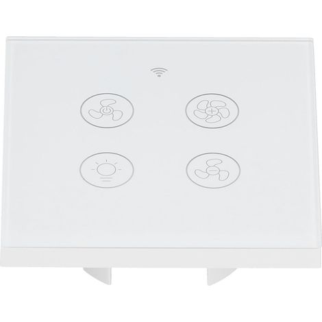 Intelligenter WLAN-Deckenventilatorschalter, Funkfernbedienung, Sprachsteuerung, 100–250 V, weiß, kompatibel mit Alexa und Google Home (1/5)