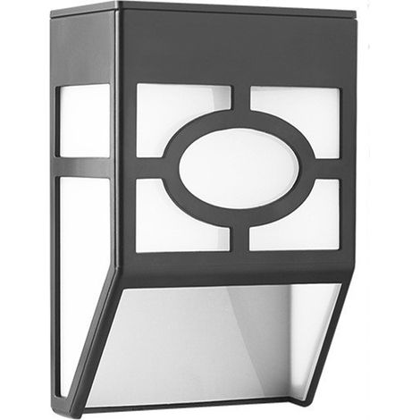 Lámpara solar de pared LED para vallas, sensor de movimiento inalámbrico, 2 modos, impermeable, para jardín, patio y exterior. (1/5)