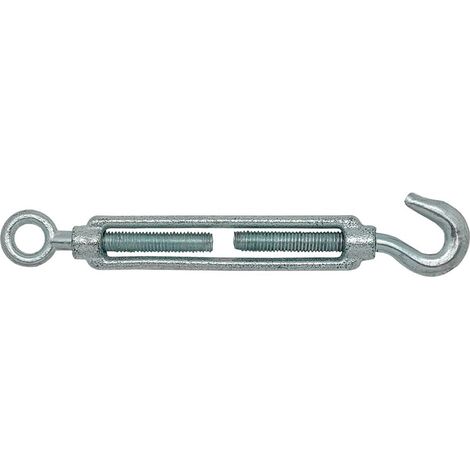 Spannschloss mit Haken und Ring „DIN-1480 TNS01“ mit M6 Gewinde aus verzinktem Stahl
