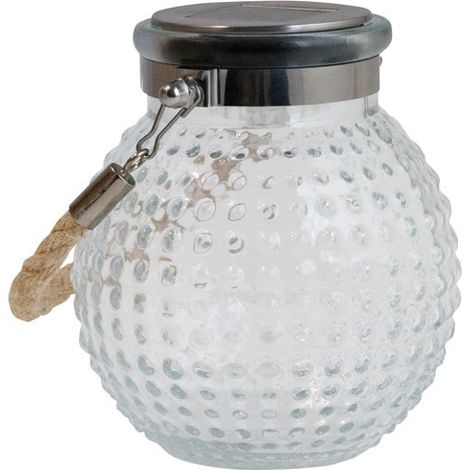 EZSOLAR - Lampe de table solaire acier inoxydable et verre (1/4)