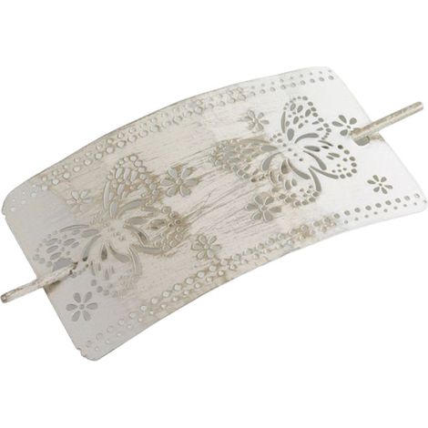 Embrasse de Rideau Broche "Epicea" 17cm Blanc (1/4)