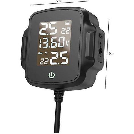 Sistema de alarma de monitoreo de temperatura Sistema de alarma de monitoreo de presión de neumáticos de motocicleta Presión de neumáticos en tiempo real de motocicleta (1/5)