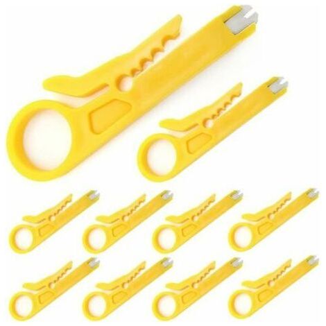 10 mini pelacables/herramienta de prensado de cables de red/pelacables de red/desbrozadora für cable de red RJ45 Cat5/6, cable de teléfono de Daten, cable UTP de computadora (1/5)