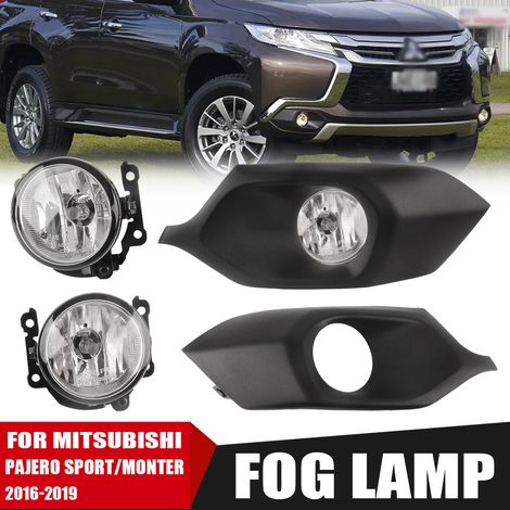 Kit Complet Feux antibrouillard avant + Enjoliveurs de pare-chocs pour Mitsubishi Pajero Sport (Montero Sport) 2016 à 2019 Paire gauche/droit, carrosserie ABS, tension 12V (1/5)