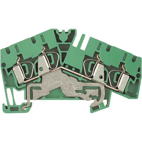 Borne PE Weidmuller Z, Cage à ressort, Vert, Jaune ( Prix pour 1 )