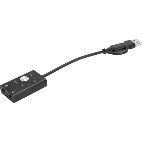 Carte son USB 7.1 externe pour ordinateur portable, convertisseur audio Type-C vers prise Jack 3.5 mm (1/5)