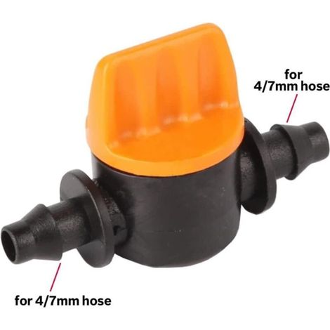 Connecteur de Tuyau D'irrigation de Jardin, Connecteurs en T Barbelé Irrigation Goutte à Goutte pour Tube D'irrigation 1/2 Pouce à 1/4 Pouce Accessoires D'arrosage 6 Voie (1/3)