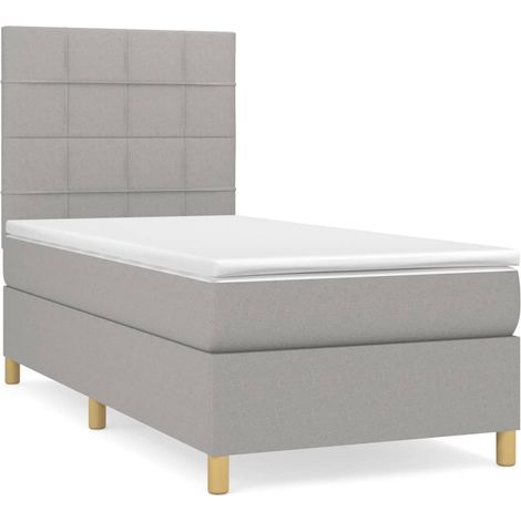 Maison Exclusive - Boxspringbett mit Matratze Hellgrau 80x200 cm