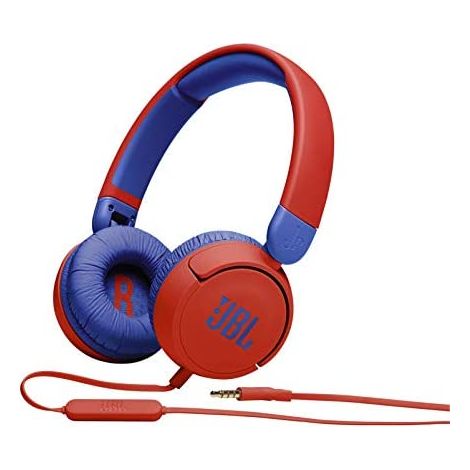 JBL JR310 Auricolare Cablato a Padiglione Rosso per Musica - Stereo con Cavo 1m (1/5)
