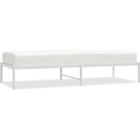 Cadre de lit métal blanc 75x190 (1/5)