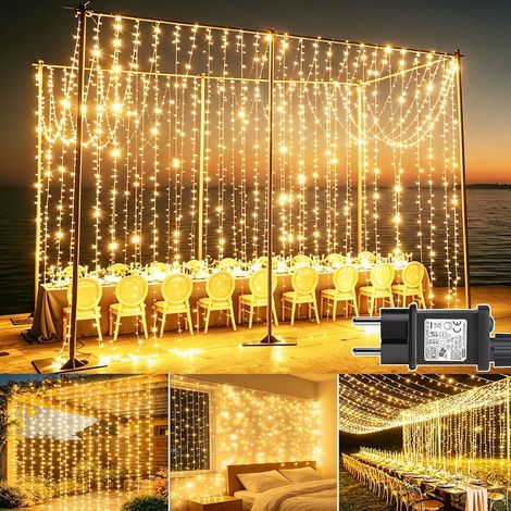 Guirlande Lumineuse 3m x 3m 300 LED Rideau Lumineux Noël (1/5)