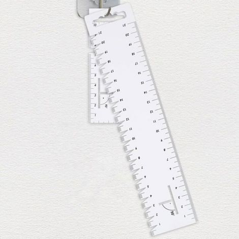 2pcs Règles couture patchwork - Mesures fiables précises Outil bricolage polyvalent - Couture et modélisme - 21cm+10cm (1/4)