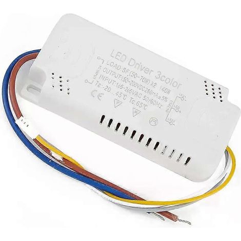Adaptateur de pilote LED tricolore pour éclairage LED, transformateur non isolé AC165-265V, 8-24W, 20-40W, 30-50W, 40-60W et 50-70W (1/5)