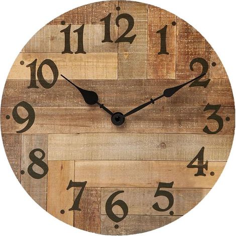 40 cm Vintage Digitalwanduhr, rundes Design, modern, geräuschlos
