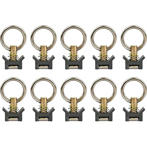 Venture L-Track spring-loaded adjustable tie ring - grey - 10 pieces