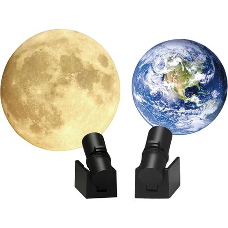 Erde-Mond-Projektionslampe, USB-Projektorleuchte, 3D-LED-Lampe mit Mond-Erde-Projektion, 2-in-1-Projektorlampe, stimmungsvolle Nachttischlampe fürs Schlafzimmer, Linse für Erde und Mond (1/5)