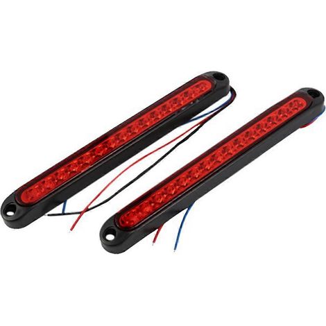 Lot de 2 feux stop/arrière/clignotants à LED de 10 pouces (25 cm) pour remorque, camion ou camping-car. (1/5)