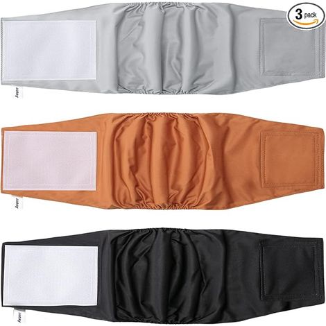 Couches Lavables Réutilisables pour Chien Male Culotte Protection Confort Nappy Lors des Périodes Physiologiques, de Chaleurs, d'Incontinence -XXL(72-94cm) (1/5)