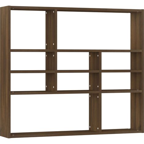 vidaXL Scaffale a Parete Rovere Marrone 90x16x78 cm Legno (1/5)