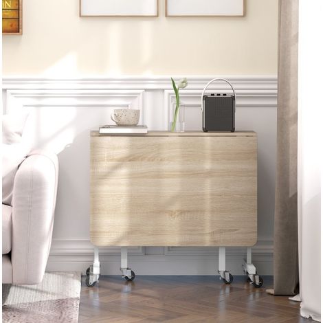 Mesa comedor extensible plegable madera roble OKMYHOME (1/2)