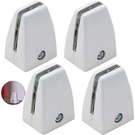 4 Pieces Zinc Alloy Glass Clips, Mirror Holder Glass Clamp, Adjustable Glass Clamp Fixture, Mirror Shelf Clamp, for Mirrors, Glass, Clapboards, Shelf Brackets (1/5)