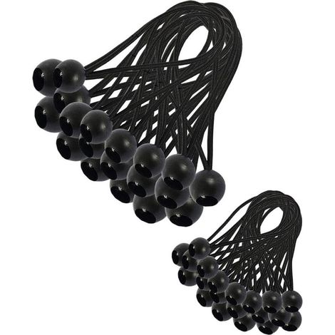 30pcs Bungee Cord, Tarpaulin Rope, Elastic Rope, Bungee Cord for Gazebo, Tarp, Camping, Tent, Awnings, 150mm Extension Harness (1/5)