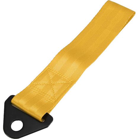 Corde de remorquage 4x4 résistante 2 tonnes, sangle de dépannage avec crochets, jaune, pour tracter voiture et SUV (1/5)