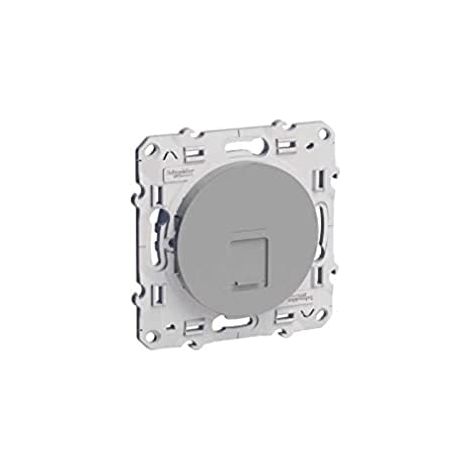 Toma RJ45 Categoria 6 UTP Odace Plata SCHNEIDER S530475 (1/2)
