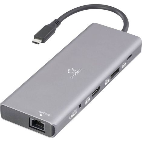 [NEUWERTIG] B-Ware Renkforce USB-C Dockingstation Hub RF-DKS-905 10-in-1 8K PD 3.1 Laptop (1/2)