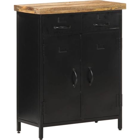 Sideboard 60x30x76 cm Raues Mangoholz vidaXL (1/5)
