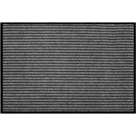 Tapis d'Entrée Anti-Poussière "Toscan" 80x120cm Noir & Gris (1/4)