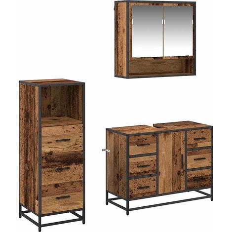 Maison Exclusive - Badezimmermöbel-Set mit Schubladen 3 pcs Altho