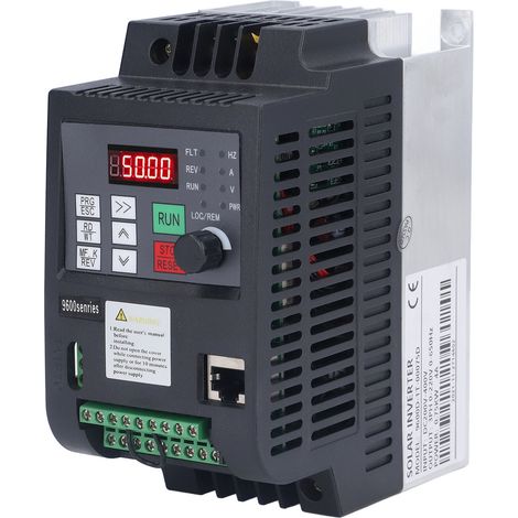 Convertisseur Solaire Variateur de Fréquence NFLIXIN 0.75KW 220V Monophasé Moteur Pompe Onduleur VFD 9600D-1T-00075D (1/5)