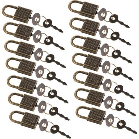 Lot de 20 mini cadenas vintage avec clé, antivols pour agendas (1/5)
