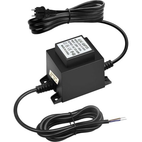 Transformateur LED 12 V AC/AC 60 W, alimentation extérieure IP68, transformateur 220 V 12 V avec fiche, bloc d'alimentation LED 12 V pour éclairage LED et pompes de bassin (1/5)