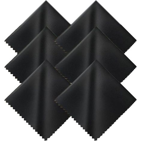 Green Mobility-Chiffon de nettoyage pour lunettes 6 pièces - noir, 14 x 14 cm, chiffon de nettoyage pour écran en microfibre chiffon de nettoyage pour écran de lunet (1/5)