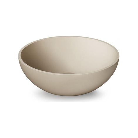 Zeza Element Vasque à poser - 41x41x14cm - solid surface - beige mat