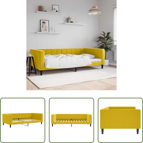 Sofa - Tagesbett Gelb 100x200 cm Samt (1/5)