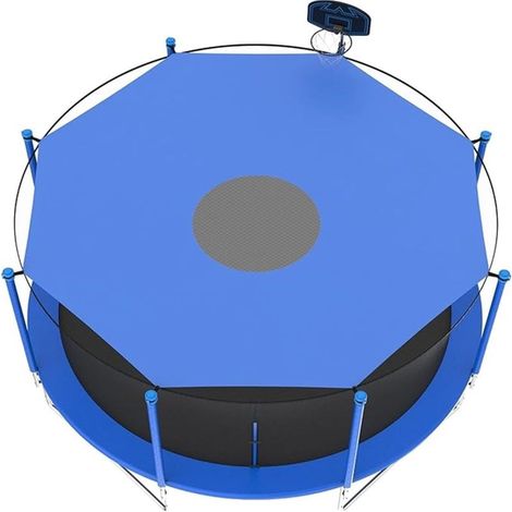 Wasserdichtes Sonnenschutzdach für Trampolin (4,27 m - 2,03 m Stange) Blau