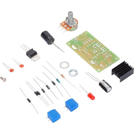 Kit d'alimentation régulée ajustable avec protection de sortie, circuit redresseur et réglage de la tension d'entrée. (1/5)