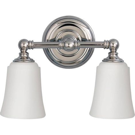 Lampe de salle de bain, applique murale pour miroir, lampe LED pour tableau en verre chromé IP44 (1/5)
