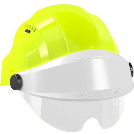 HELM 'ORIZON' FLUO GELB WEISSES VISIER MIT BRILLE TALIAPLAST - 563771