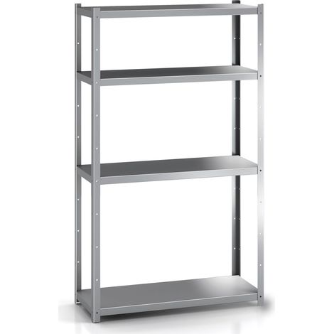 Etagère Inox Avec Renforts Oméga 5 niveaux P.600mm et H.2000mm - Distform - EPI00349