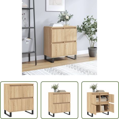 Holzwerkstoff - Sideboard Sonoma-Eiche 60x35x70 cm Holzwerkstoff (1/5)