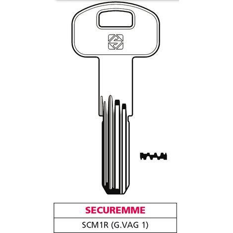 Silca CHIAVE PUNZONATA OTTONE SCM1R (G. VAG 1) SECUREMME 10.00 pz