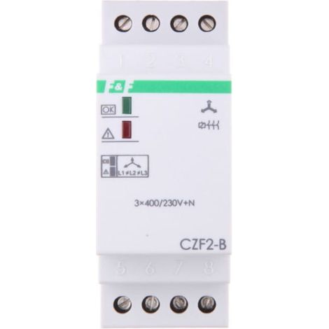 Relè di guasto di fase e asimmetria con controllo dei contatti del contattore 10A 1NO 4sec 55V CZF-2B