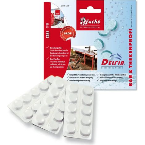 Tablettes de nettoyage pour système de tirage à bière - Pack de 30 pastilles efficaces et conformes aux normes pour une hygiène parfaite et un bière toujours fraîche (1/2)