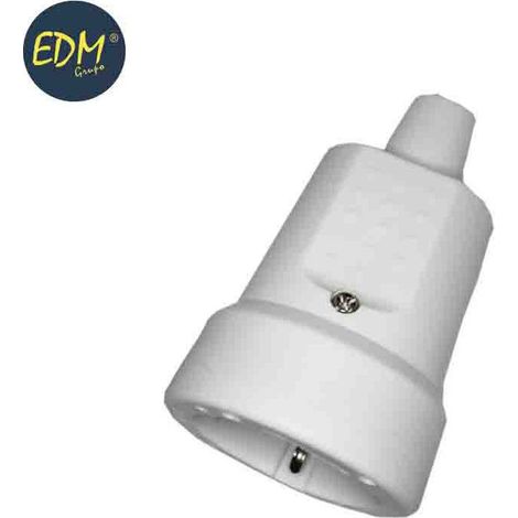 PVC EDM Air Base 10/16 A 250 V T/TL IP44 4,8 mm Weiß (verpackt)