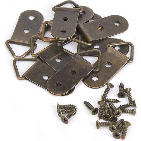 50 Crochets Métalliques pour Cadres Photos 22-53mm - Lot de 50 Pièces - Accessoires Accrochage Mur (1/5)